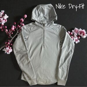 Nike Dri-FIT Half-Zip Hooded Running Pullover with Thumbholes and Back Pocket SM